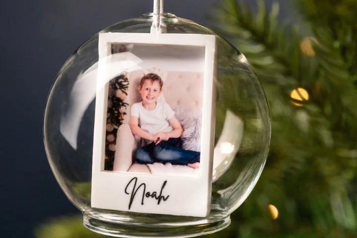 Personalised Photo Dome Bauble