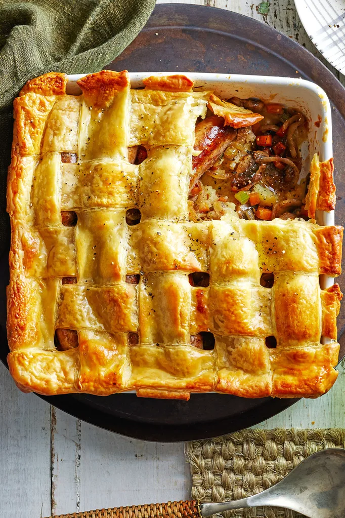 mushroom sausage pie