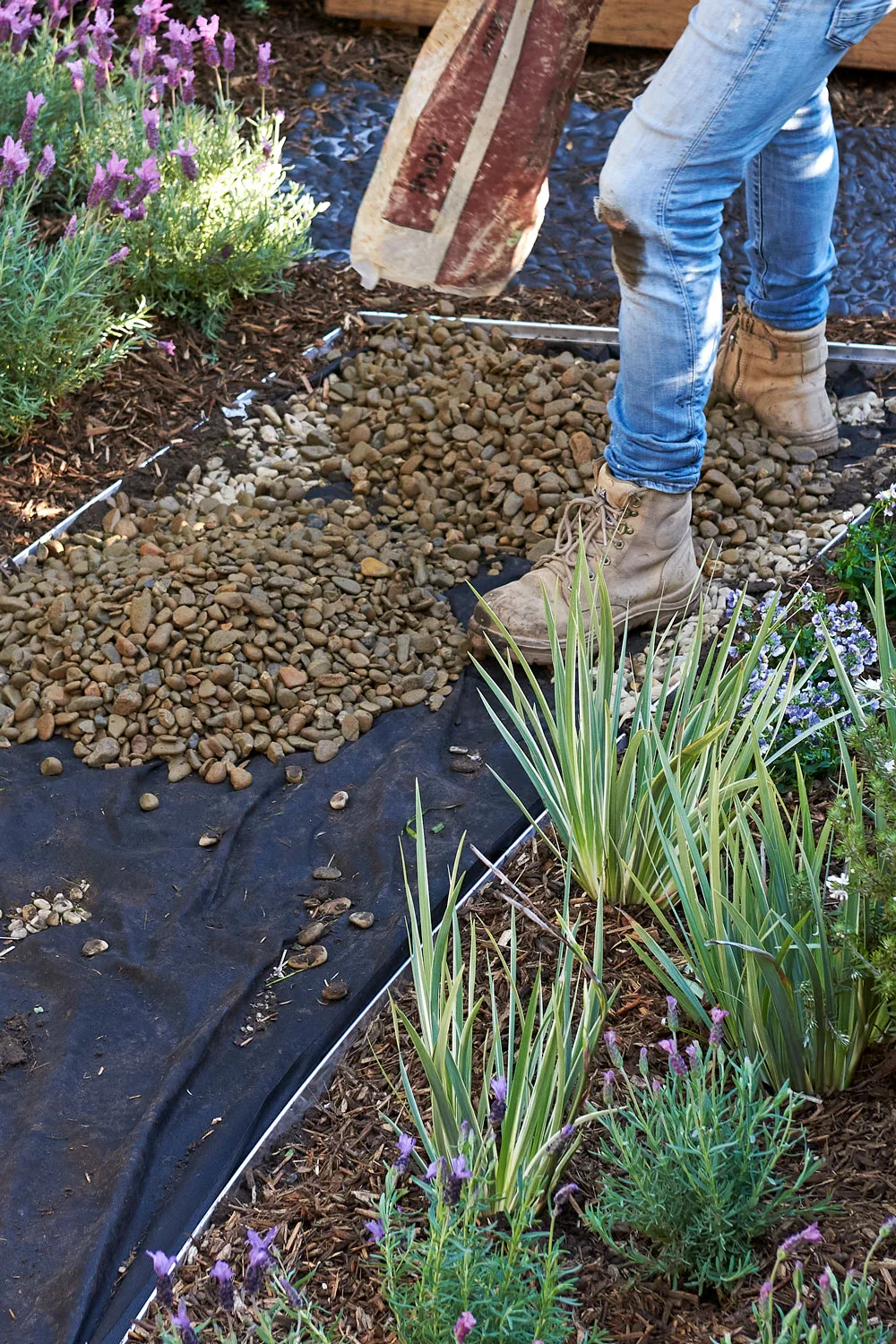 how to make a pebble path step 6