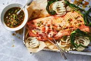 Easy creamy leek and salmon tray bake recipe Recipe | Better Homes