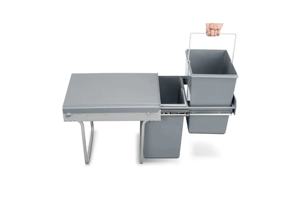 double garbage bin