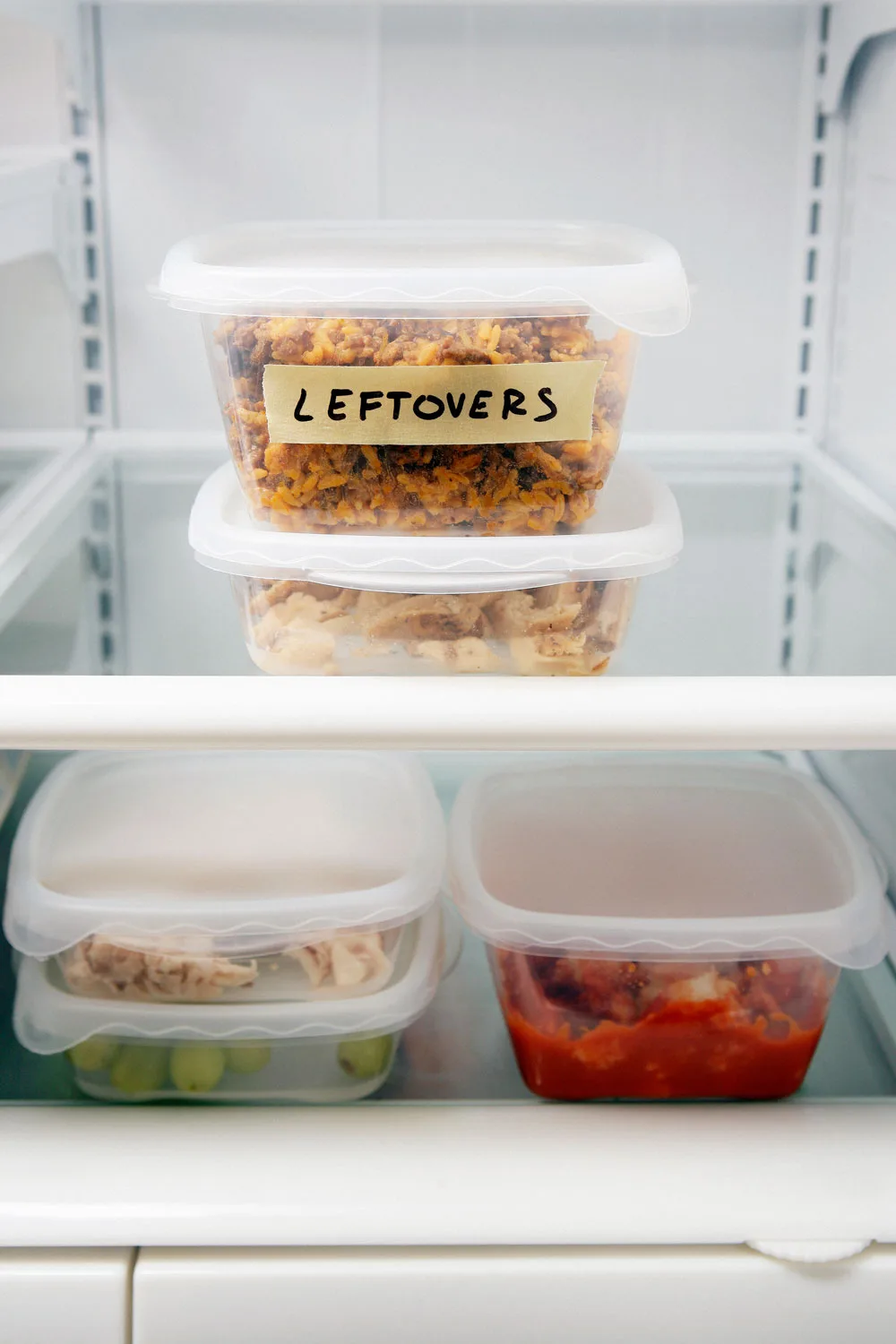 leftovers in teh fridge