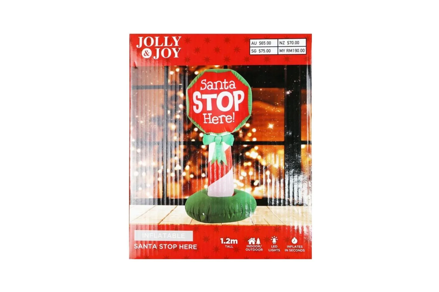 Santa Stop Here Christmas Inflatable