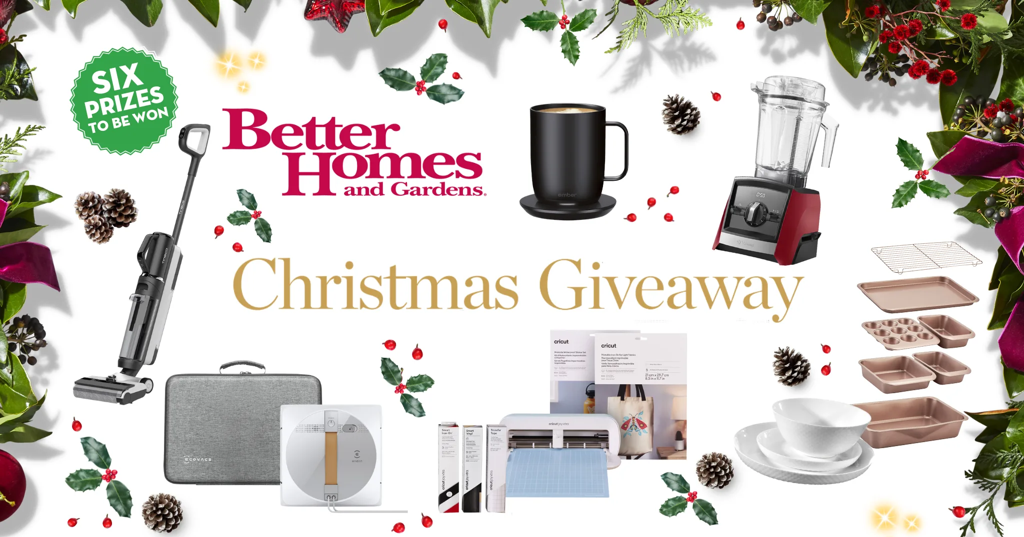 Win one of six prizes in our Christmas Giveaway