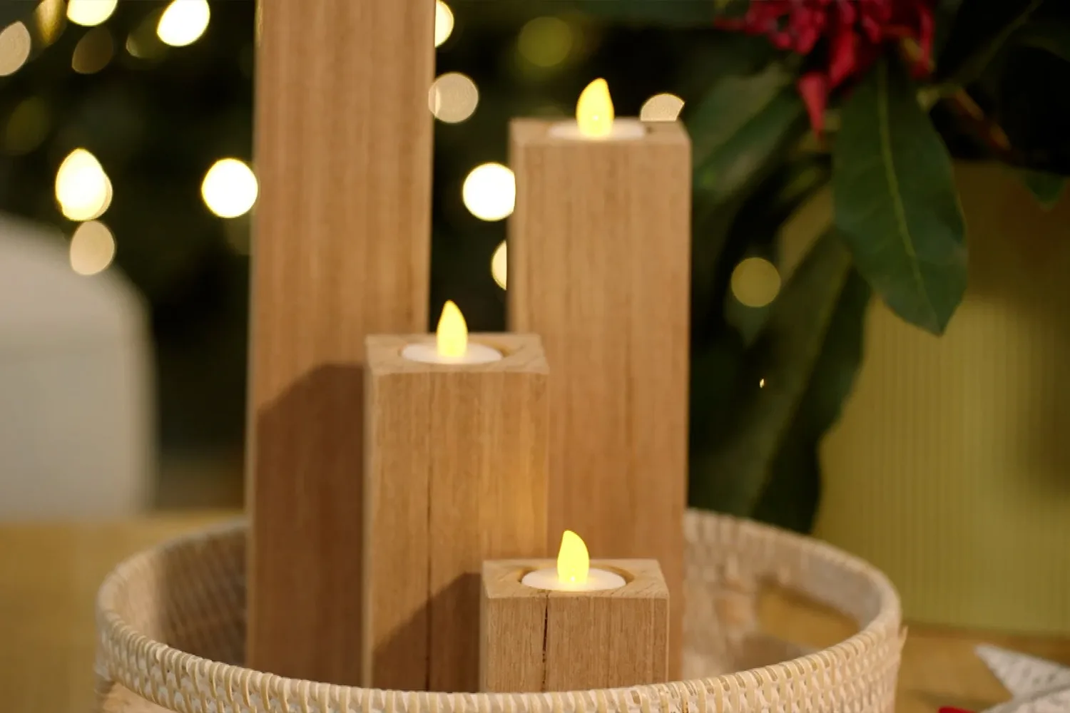 How to make Tassie oak timber candle holders