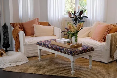 How to give an old pine coffee table a stylish makeover