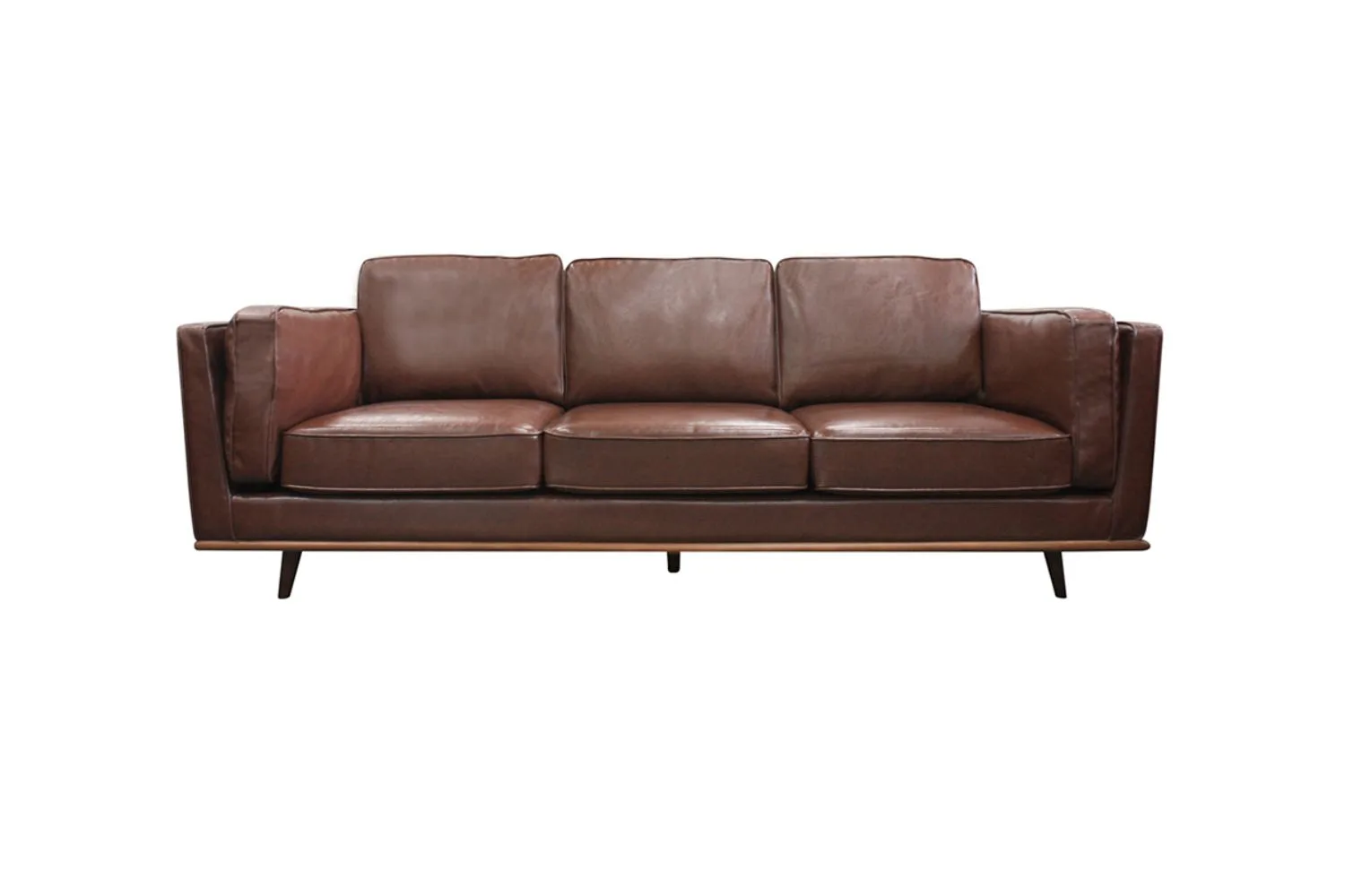 York 3-seater faux leather sofa.