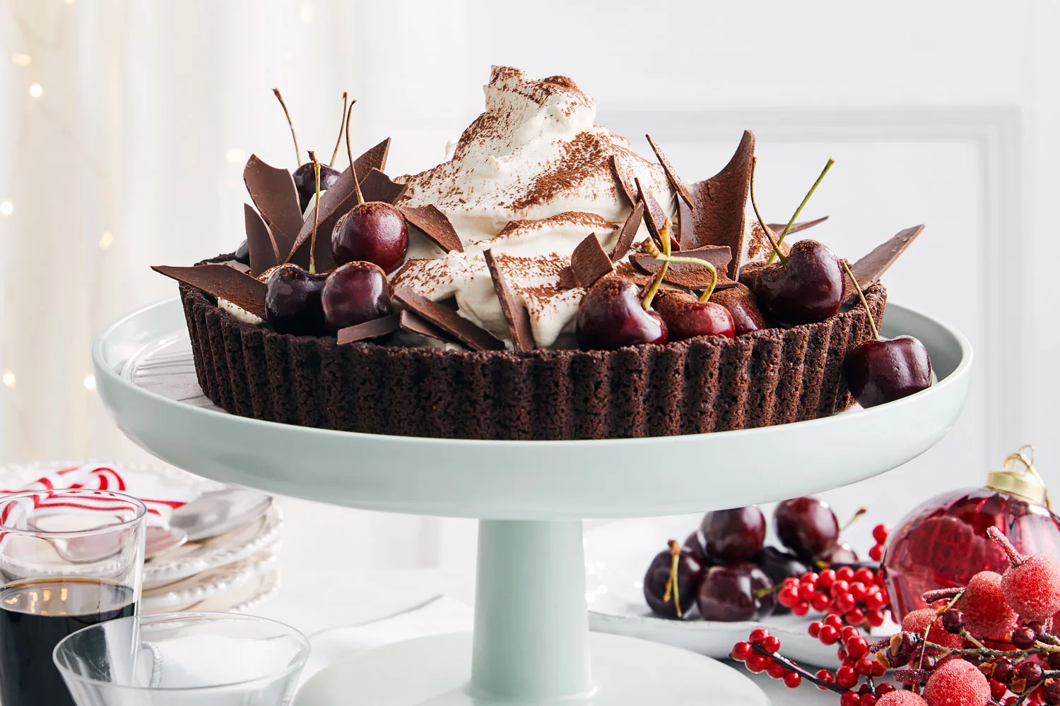 Christmas kahlúa and chocolate tart