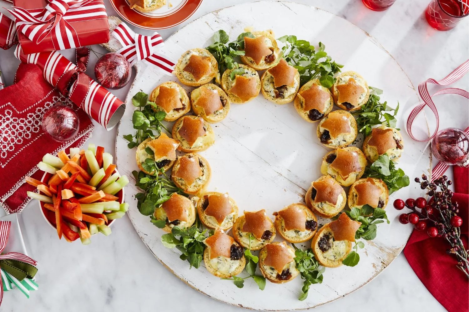 Cob dip wreath.