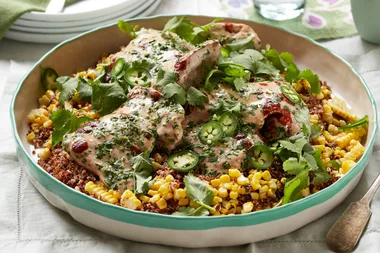 Chicken, corn and quinoa salad