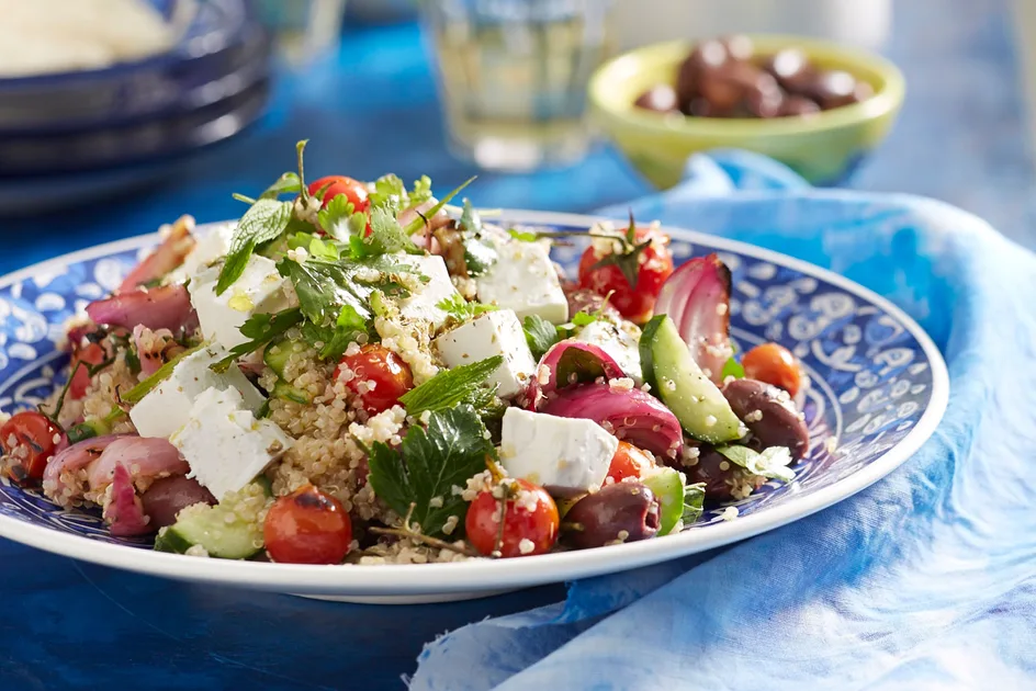 Quinoa Greek Salad Recipe Recipe | Better Homes & Gardens Australia