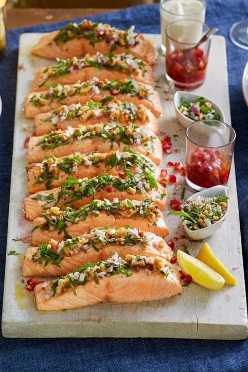 salmon-pomegranate-herb-crumb as the best easter recipes
