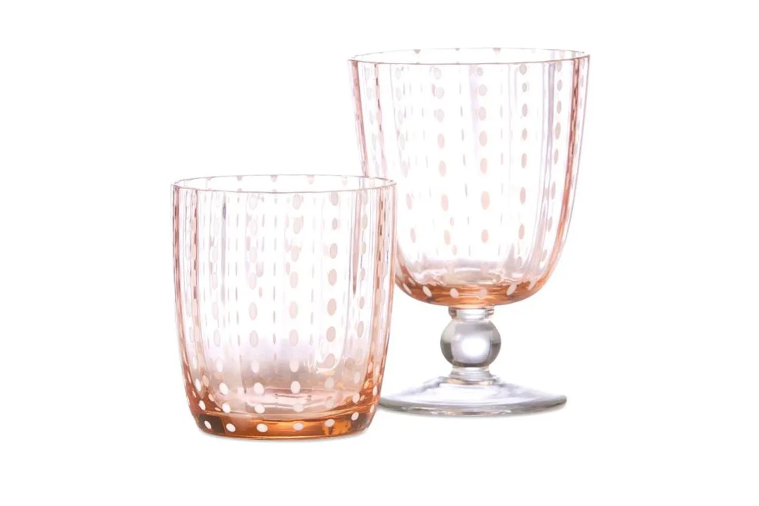 Adairs peach glassware