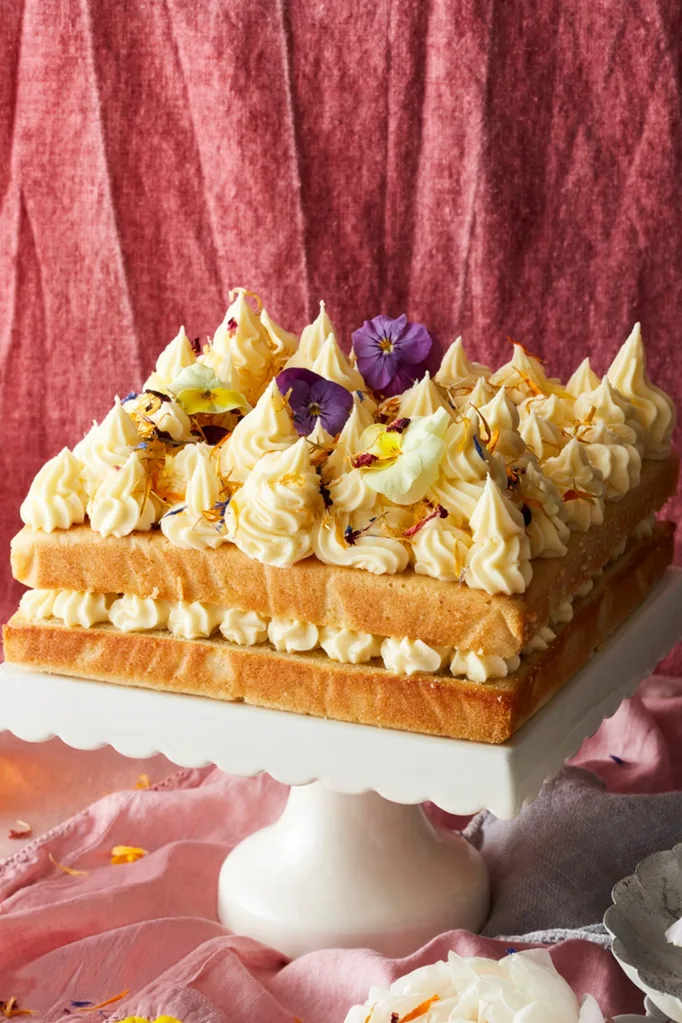 Chamomile salted honey layer cake