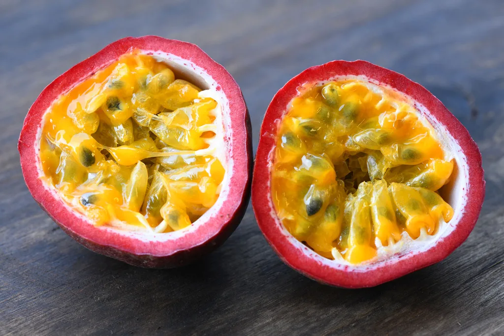 cut passionfruit