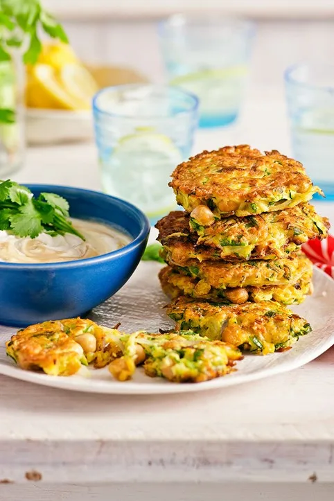 chickpea fritters easy dinner idea