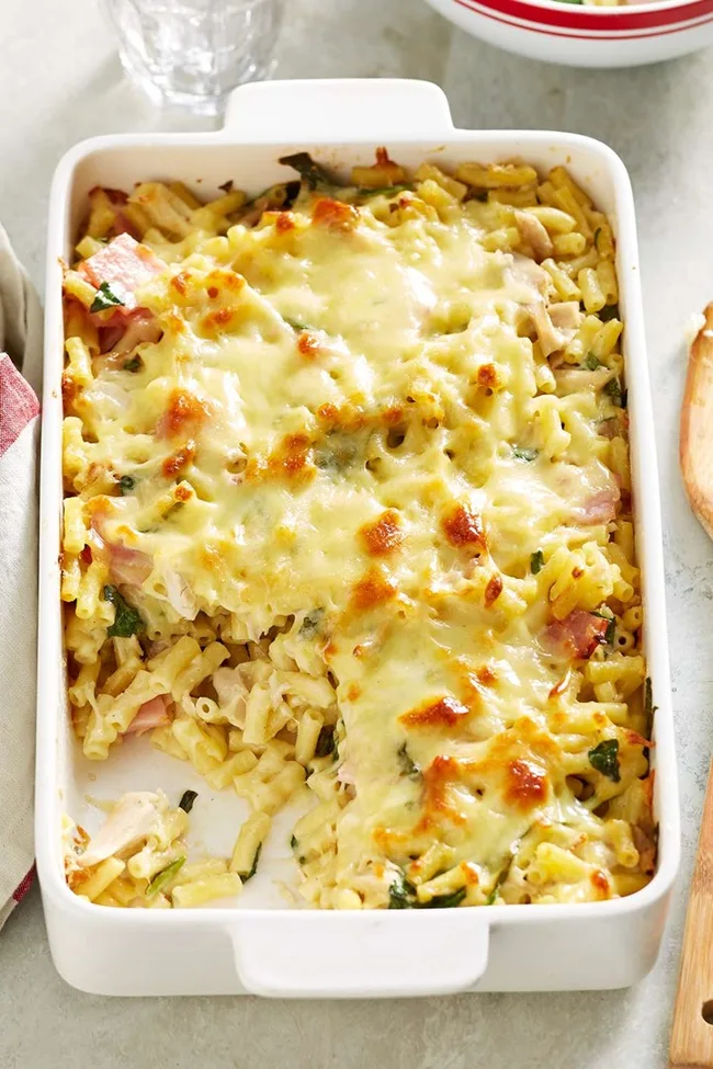 chicken macaroni bake easy dinner recipe