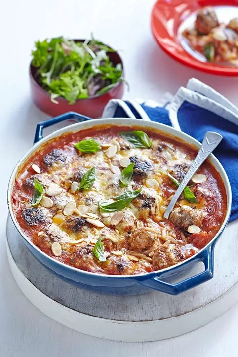 meatball risoni bake easy dinner idea