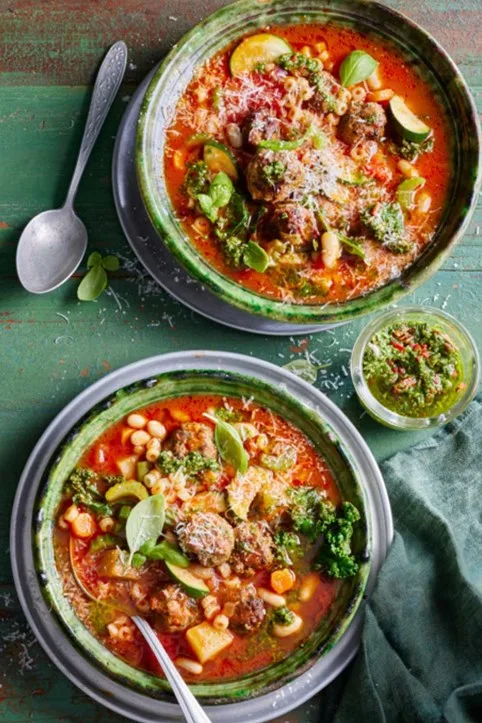 meatball minstrone soup