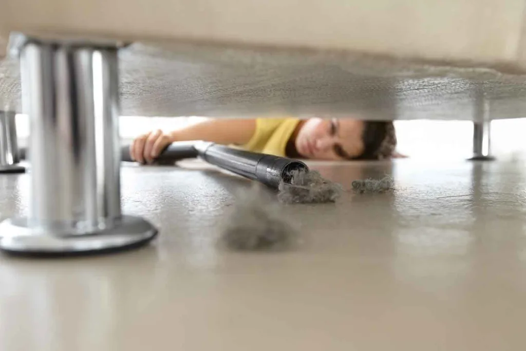 dust under the couch