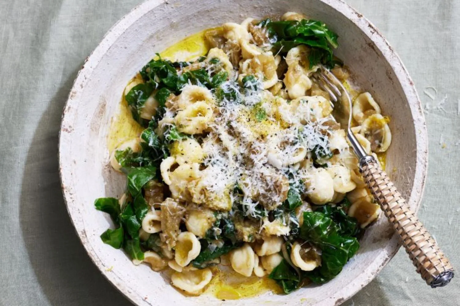 Smoky eggplant pasta.