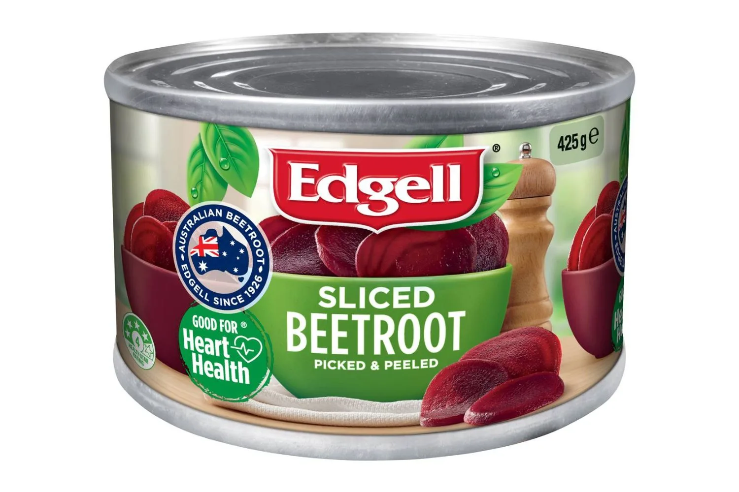 Canned beetroot.