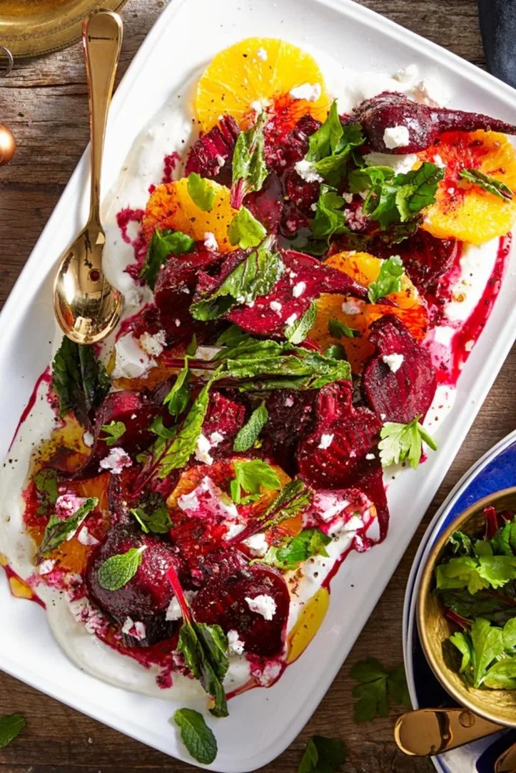 Beetroot and orange salad.