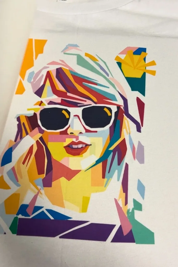 finished taylor swift shirt made with cricu