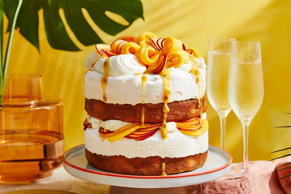 Summer Meringue Cake With Fruit And White Chocolate Recipe | Better Homes & Gardens Australia