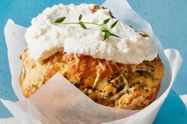 Cheesy super greens muffins