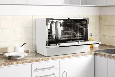 A benchtop dishwasher will wash away small kitchen worries