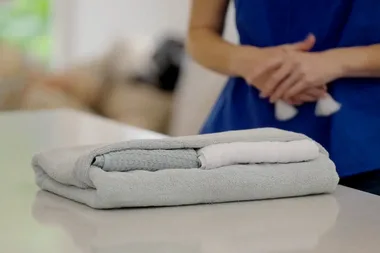 Juliet’s trick to folding bath towels
