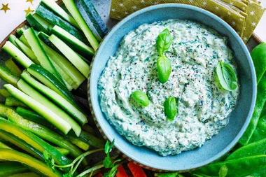 Ricotta, spinach, basil and lemon dip