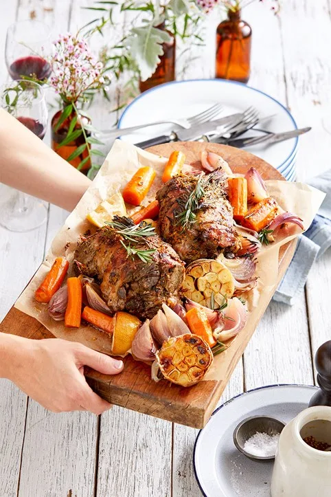 slow roast lamb with lemony mustard