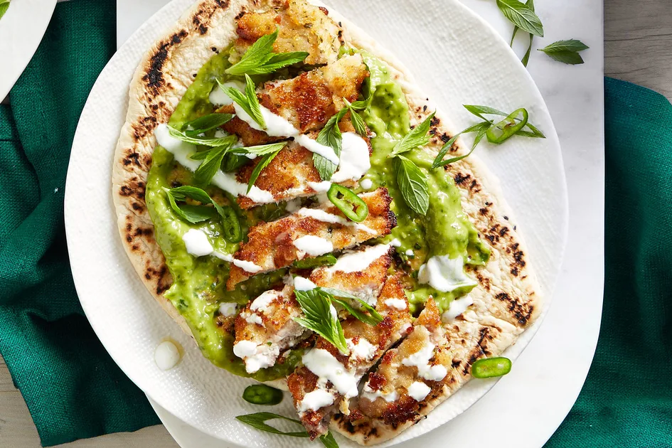 Chicken Schnitzel Wraps With Garlic Avocado Dip Recipe - Better Homes & Gardens Australia
