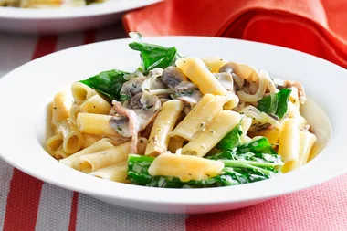 Penne boscaiola: a hearty pasta ready in 30 minutes