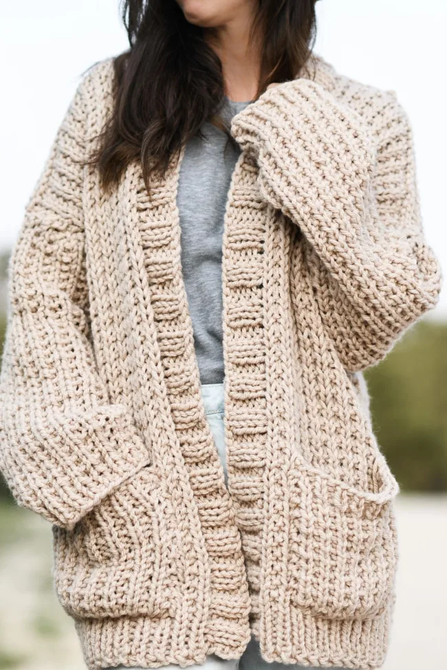 big comfy free cardigan pattern