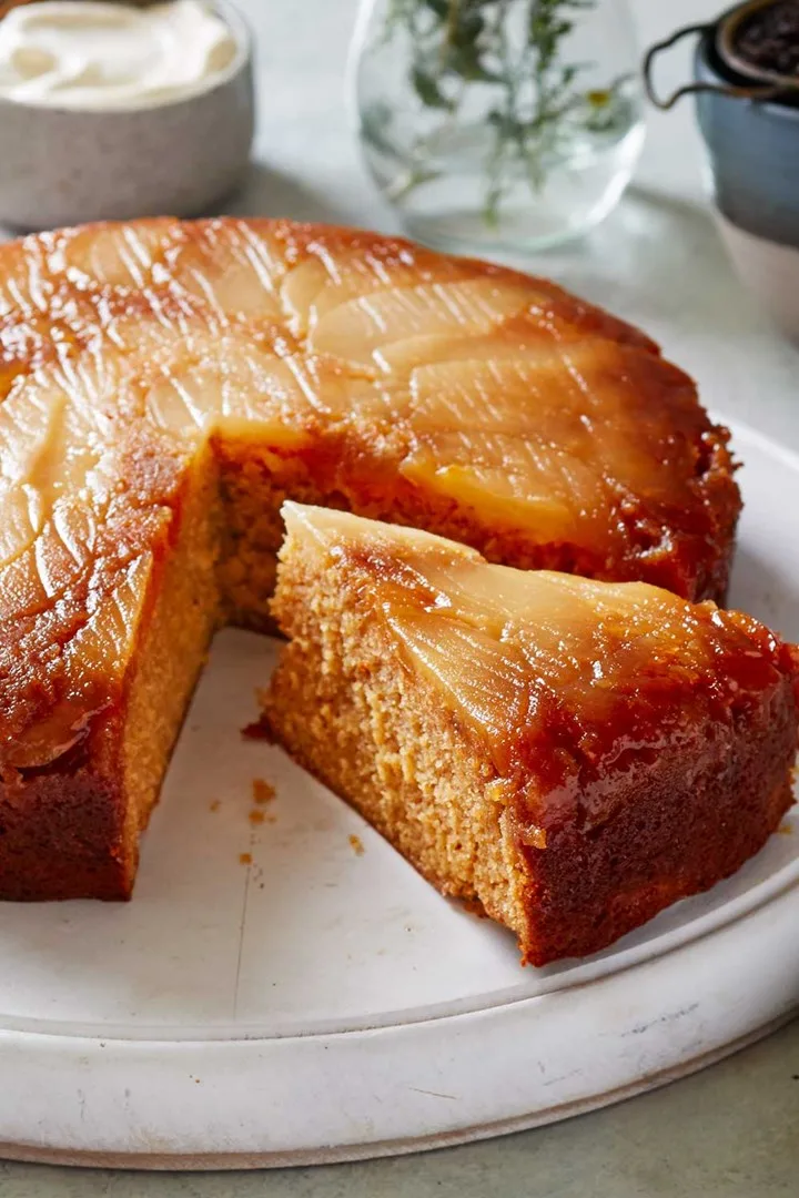 sticky ginger and pear cake