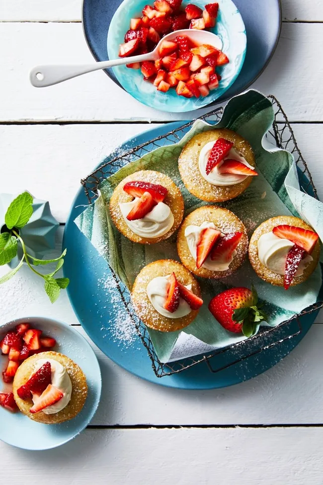 brown butter strawberry almond cake