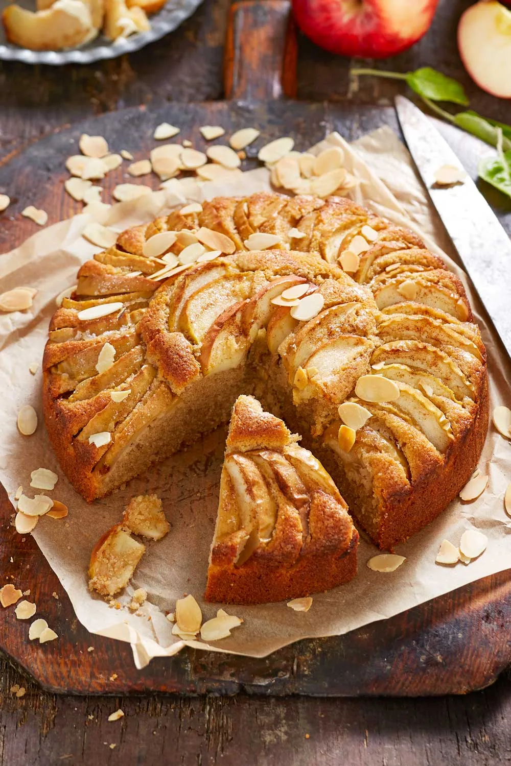 apple and almond tea cake