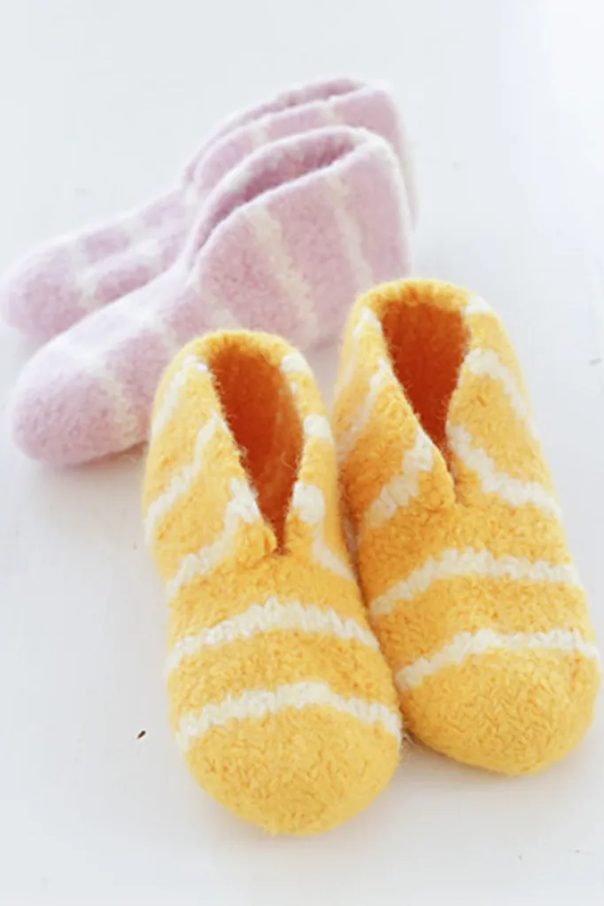 felt3ed knitted slippers for kids
