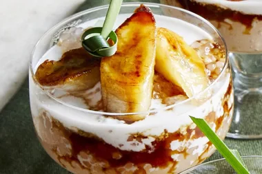 Clarissa’s tapioca pudding and pan-fried bananas
