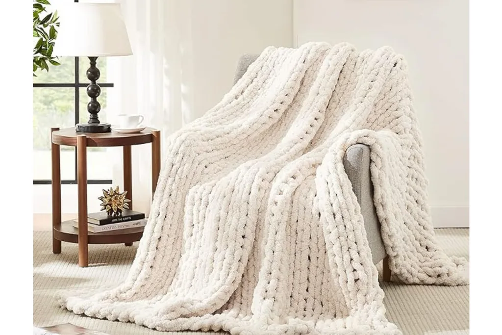 amazon l'garty chenille yarn throw