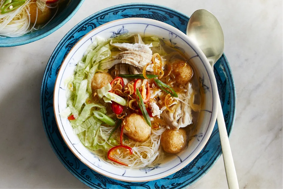Vermicelli Noodle Soup with chicken & fish balls - Better Homes & Gardens Australia