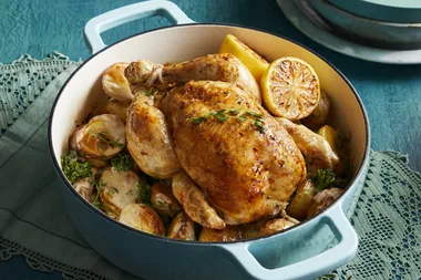 Creamy lemon and thyme chicken pot roast