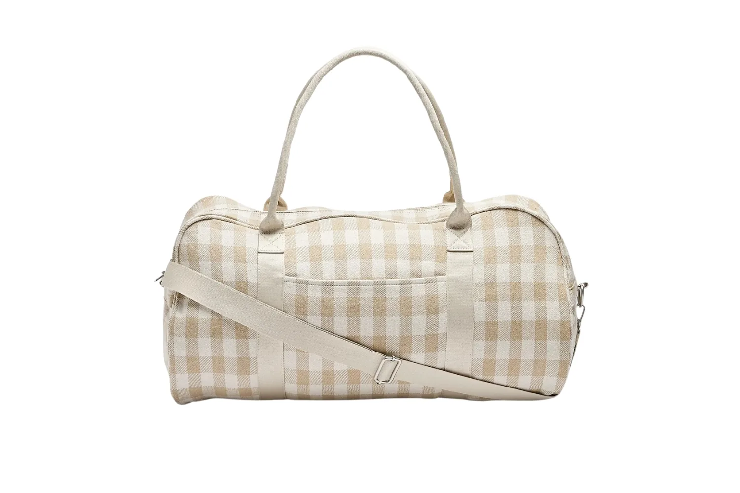 Gingham beige duffle bag Target