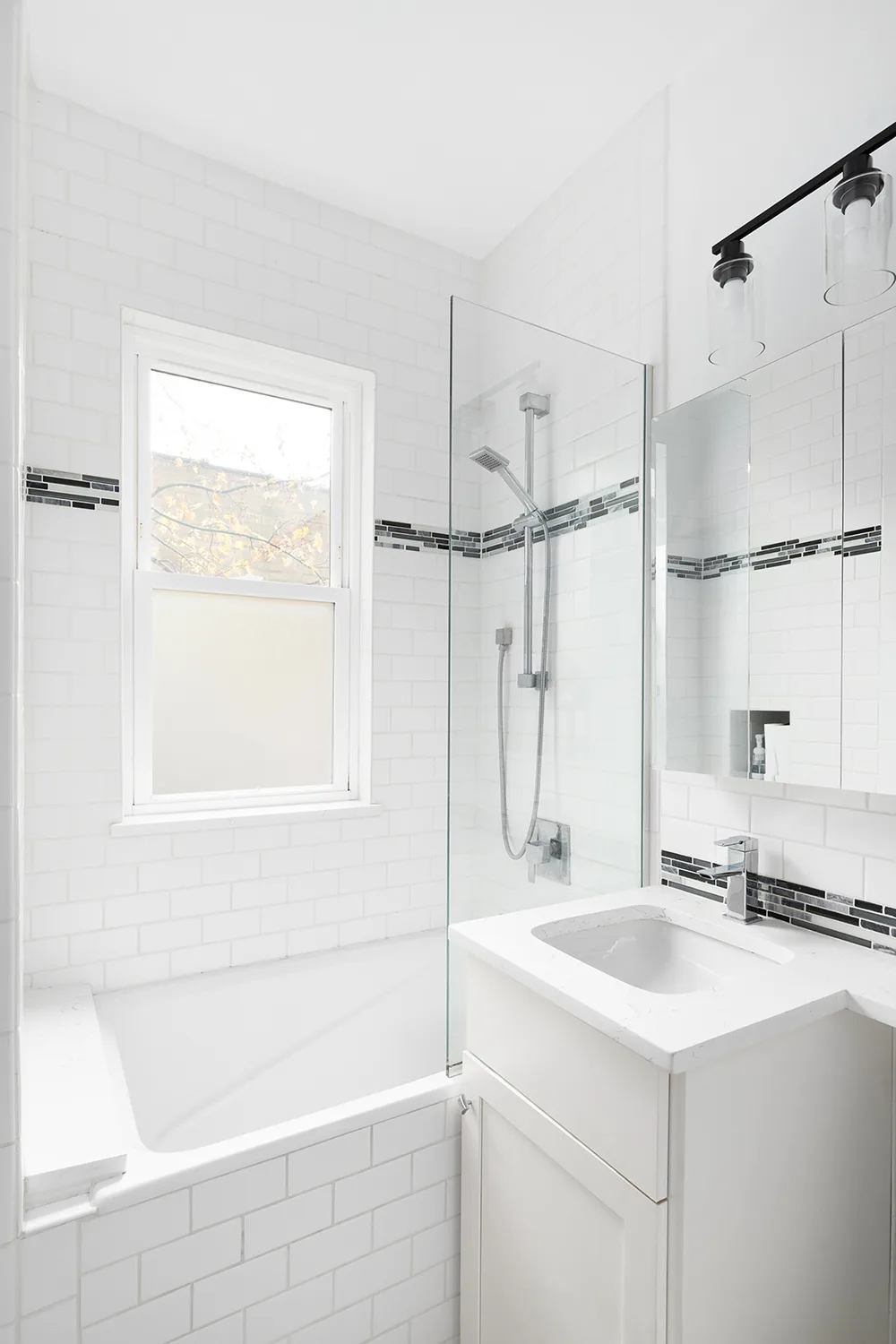 Clean white bathroom