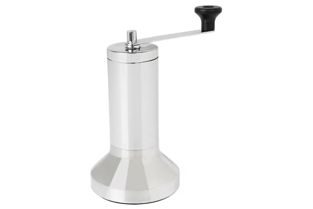 silver stainless steel coffee grinder