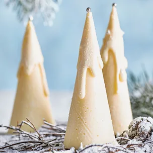 White-choc fudge trees