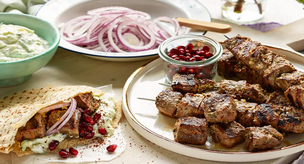 Lamb kebab pitas - Better Homes & Gardens Australia